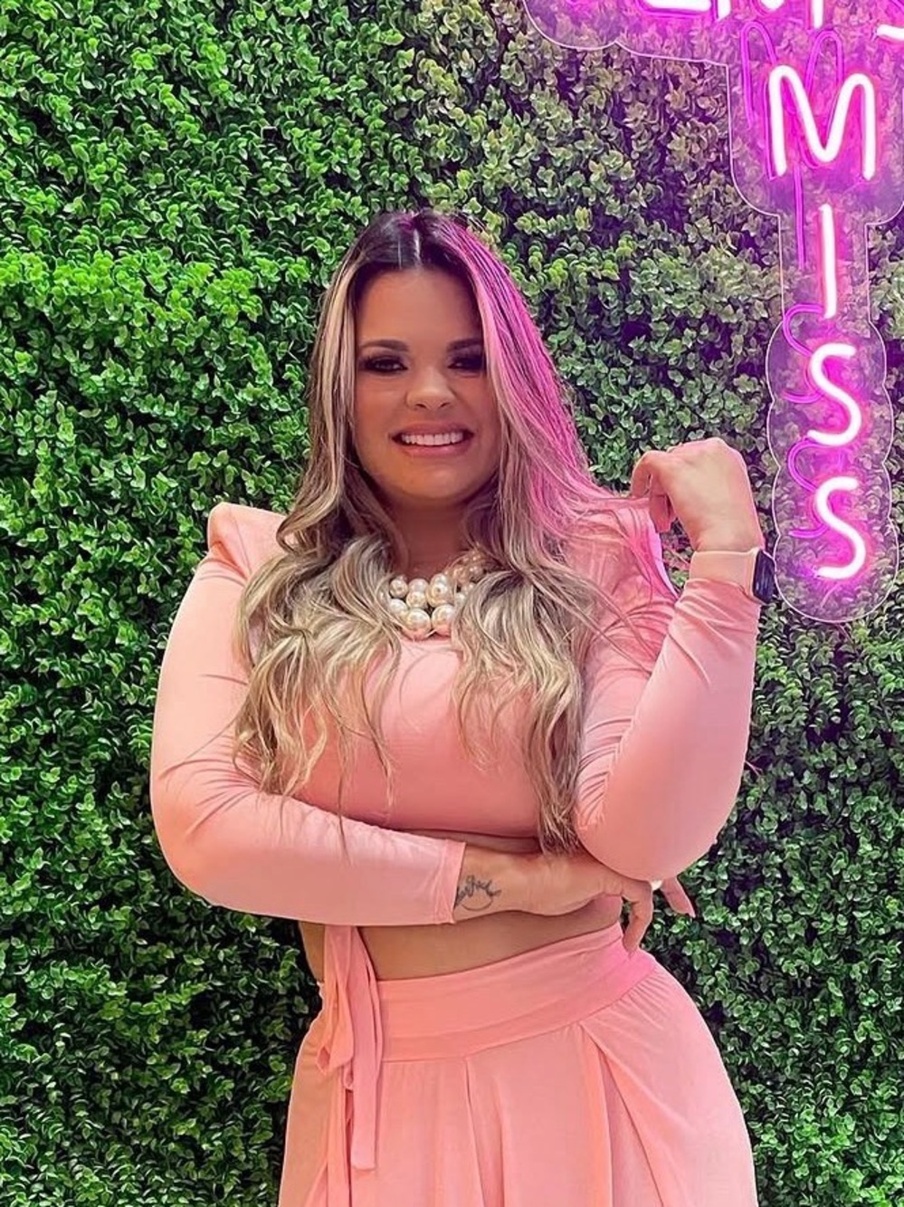 Splash Blush Pink Wrap Crop Top with Tie Front